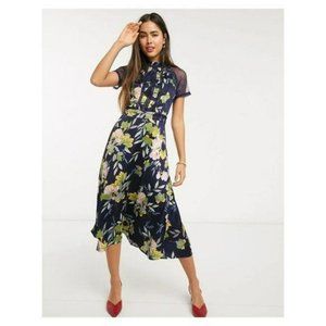 Liquorish Womens A Line Lace Midi Dress 6 NWT